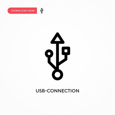 Kullanıcı bağlantısı Basit vektör simgesi. Web sitesi veya mobil uygulama için modern, basit düz vektör çizimi