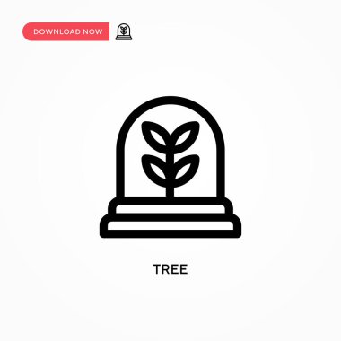 Ağaç basit vektör simgesi. Web sitesi veya mobil uygulama için modern, basit düz vektör çizimi