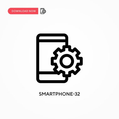 Akıllı telefon-32 Basit vektör simgesi. Web sitesi veya mobil uygulama için modern, basit düz vektör çizimi