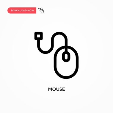 Fare Basit vektör simgesi. Web sitesi veya mobil uygulama için modern, basit düz vektör çizimi