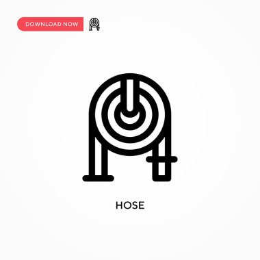 Hortum Basit vektör simgesi. Web sitesi veya mobil uygulama için modern, basit düz vektör çizimi