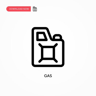 Gaz Basit vektör simgesi. Web sitesi veya mobil uygulama için modern, basit düz vektör çizimi