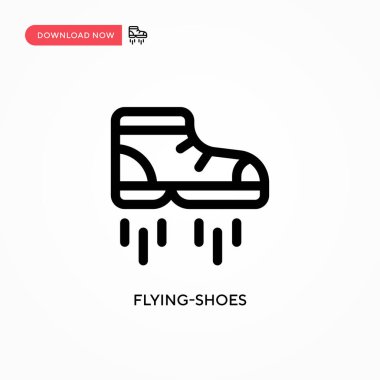 Uçan ayakkabılar basit vektör simgesi. Web sitesi veya mobil uygulama için modern, basit düz vektör çizimi
