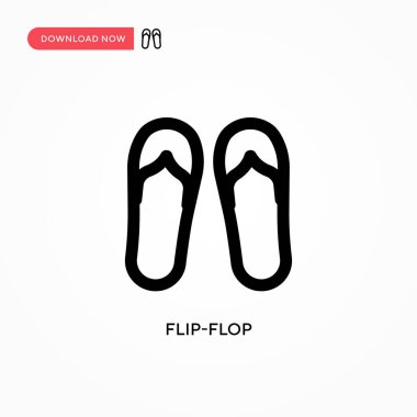 Flip-flop basit vektör simgesi. Web sitesi veya mobil uygulama için modern, basit düz vektör çizimi