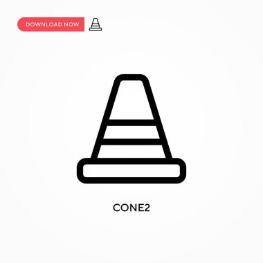 Cone2 Basit vektör simgesi. Web sitesi veya mobil uygulama için modern, basit düz vektör çizimi
