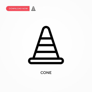 Basit koni vektör simgesi. Web sitesi veya mobil uygulama için modern, basit düz vektör çizimi