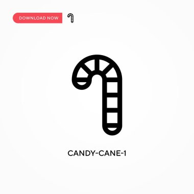 Şeker-baston-1 basit vektör simgesi. Web sitesi veya mobil uygulama için modern, basit düz vektör çizimi