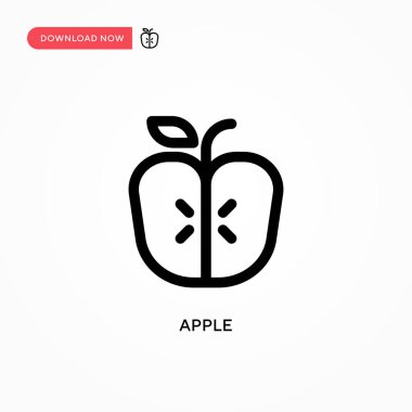 Apple Basit vektör simgesi. Web sitesi veya mobil uygulama için modern, basit düz vektör çizimi