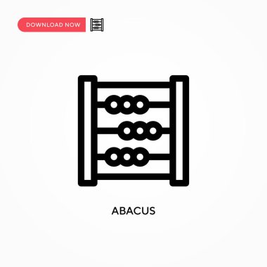 Abaküs Basit vektör simgesi. Web sitesi veya mobil uygulama için modern, basit düz vektör çizimi