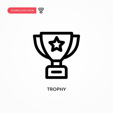 Kupa basit vektör simgesi. Web sitesi veya mobil uygulama için modern, basit düz vektör çizimi