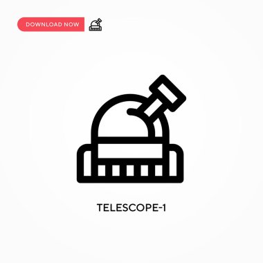 Teleskop-1 basit vektör simgesi. Web sitesi veya mobil uygulama için modern, basit düz vektör çizimi