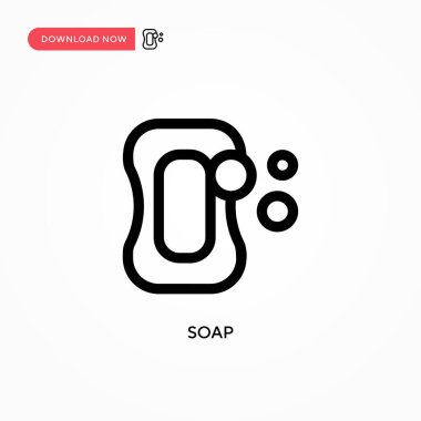 Sabun basit vektör ikonu. Web sitesi veya mobil uygulama için modern, basit düz vektör çizimi