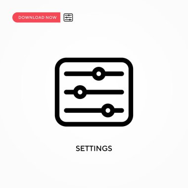 Ayarlar Basit vektör simgesi. Web sitesi veya mobil uygulama için modern, basit düz vektör çizimi