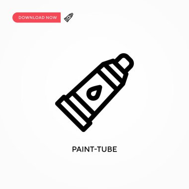 Boya tüpü basit vektör simgesi. Web sitesi veya mobil uygulama için modern, basit düz vektör çizimi