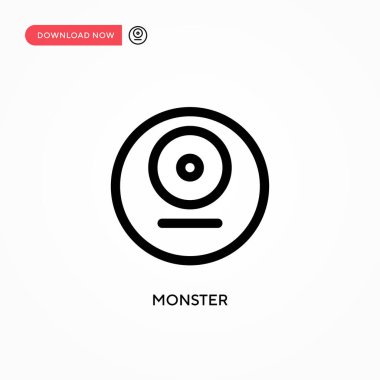 Canavar basit vektör simgesi. Web sitesi veya mobil uygulama için modern, basit düz vektör çizimi