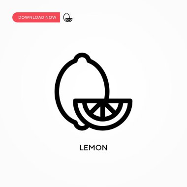 Lemon Simple vektör simgesi. Web sitesi veya mobil uygulama için modern, basit düz vektör çizimi