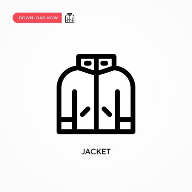 Ceket Basit vektör simgesi. Web sitesi veya mobil uygulama için modern, basit düz vektör çizimi