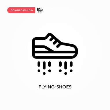 Uçan ayakkabılar basit vektör simgesi. Web sitesi veya mobil uygulama için modern, basit düz vektör çizimi