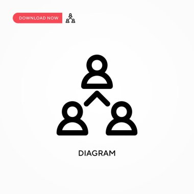 Diyagram Basit vektör simgesi. Web sitesi veya mobil uygulama için modern, basit düz vektör çizimi
