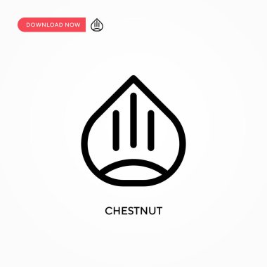 Chestnut Basit vektör simgesi. Web sitesi veya mobil uygulama için modern, basit düz vektör çizimi