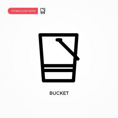 Kova Basit vektör simgesi. Web sitesi veya mobil uygulama için modern, basit düz vektör çizimi