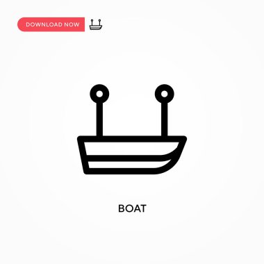 Tekne Basit vektör simgesi. Web sitesi veya mobil uygulama için modern, basit düz vektör çizimi