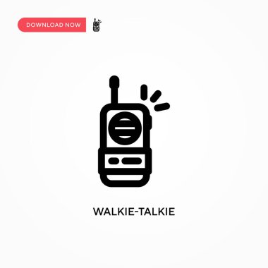 Telsiz basit vektör simgesi. Web sitesi veya mobil uygulama için modern, basit düz vektör çizimi