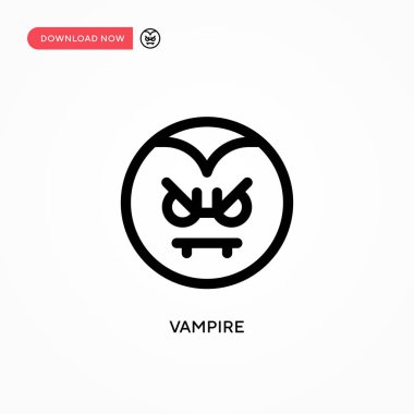 Vampir basit vektör ikonu. Web sitesi veya mobil uygulama için modern, basit düz vektör çizimi