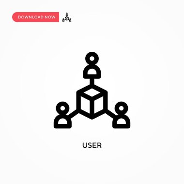 Kullanıcı Basit vektör simgesi. Web sitesi veya mobil uygulama için modern, basit düz vektör çizimi