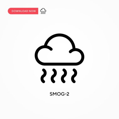 Smog-2 basit vektör simgesi. Web sitesi veya mobil uygulama için modern, basit düz vektör çizimi