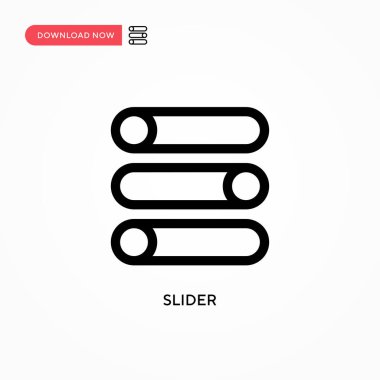 Kaydırıcı Basit vektör simgesi. Web sitesi veya mobil uygulama için modern, basit düz vektör çizimi