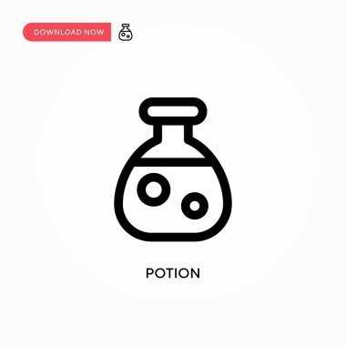 İksir basit vektör simgesi. Web sitesi veya mobil uygulama için modern, basit düz vektör çizimi