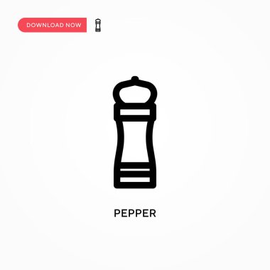 Pepper Basit vektör simgesi. Web sitesi veya mobil uygulama için modern, basit düz vektör çizimi