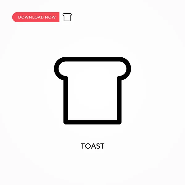 Toast Einfaches Vektorsymbol Moderne Einfache Flache Vektordarstellung Für Website Oder — Stockvektor