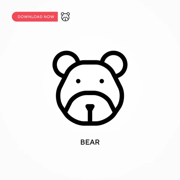 Bear Einfaches Vektor Symbol Moderne Einfache Flache Vektordarstellung Für Website — Stockvektor