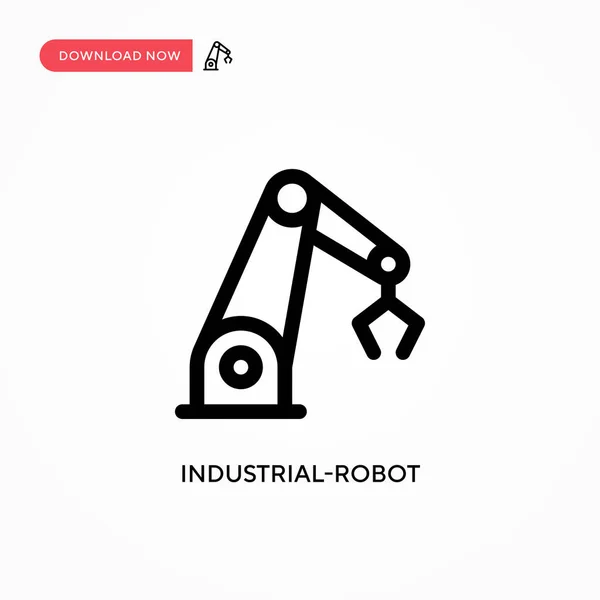 Industrial Robot Icono Vector Simple Moderno Simple Ilustración Vector Plano — Archivo Imágenes Vectoriales