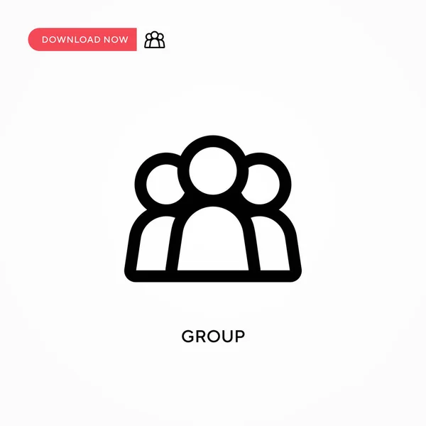 Einfaches Vektorsymbol Gruppieren Moderne Einfache Flache Vektordarstellung Für Website Oder — Stockvektor