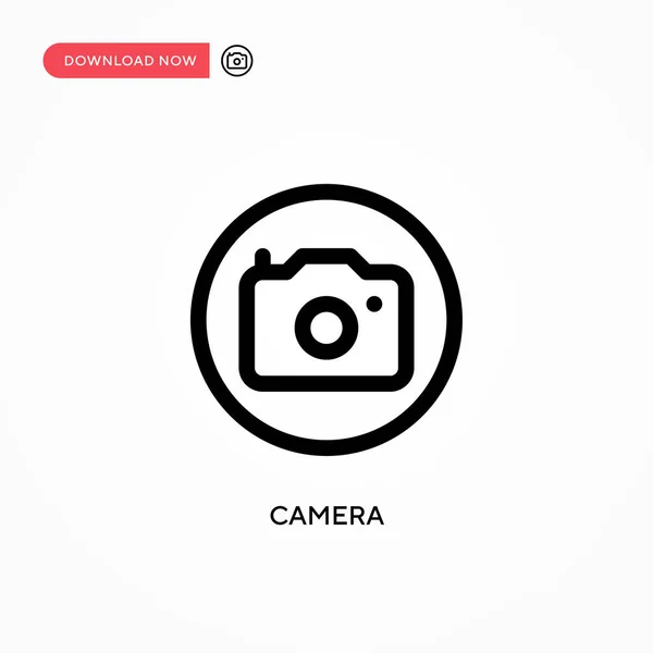 カメラシンプルなベクトルアイコン ウェブサイトやモバイルアプリのための現代的でシンプルなフラットベクトルイラスト — ストックベクタ