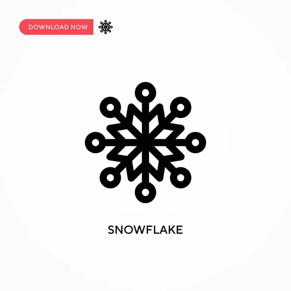 Snowflake Simple Vector Icon 사이트나 모바일 현대의 — 스톡 벡터