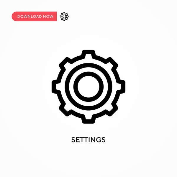 Instellingen Eenvoudig Vectoricoon Moderne Eenvoudige Platte Vectorillustratie Voor Website Mobiele — Stockvector