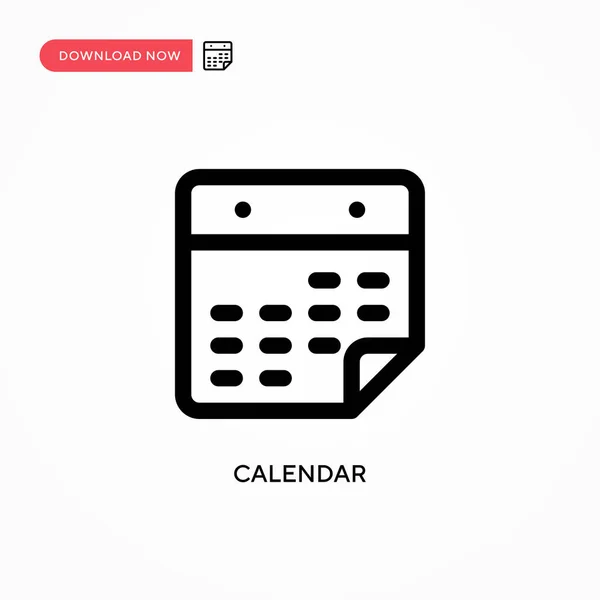 Kalender Einfaches Vektor Symbol Moderne Einfache Flache Vektordarstellung Für Website — Stockvektor