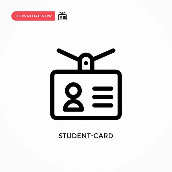 Diákkártya Egyszerű Vektor Ikon Modern Egyszerű Lapos Vektor Illusztráció Weboldalhoz — Stock Vector