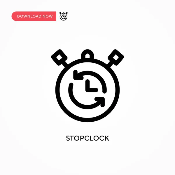 Stopclock Egyszerű Vektor Ikon Modern Egyszerű Lapos Vektor Illusztráció Weboldalhoz — Stock Vector