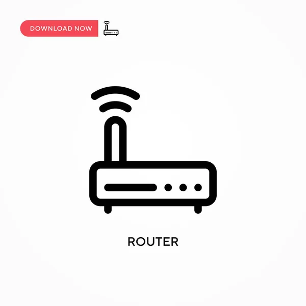 Router Icona Vettoriale Semplice Moderna Semplice Illustrazione Vettoriale Piatta Sito — Vettoriale Stock