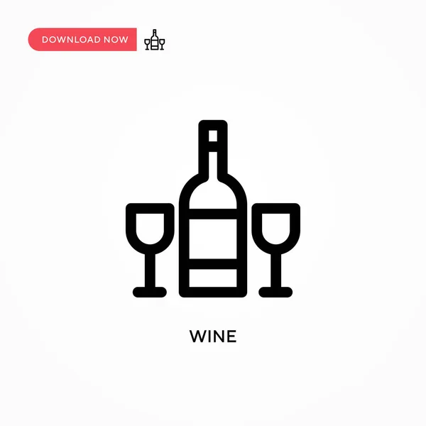 Wine Simple Vector Icon Modern Simple Flat Vector Illustration Web — Stock Vector