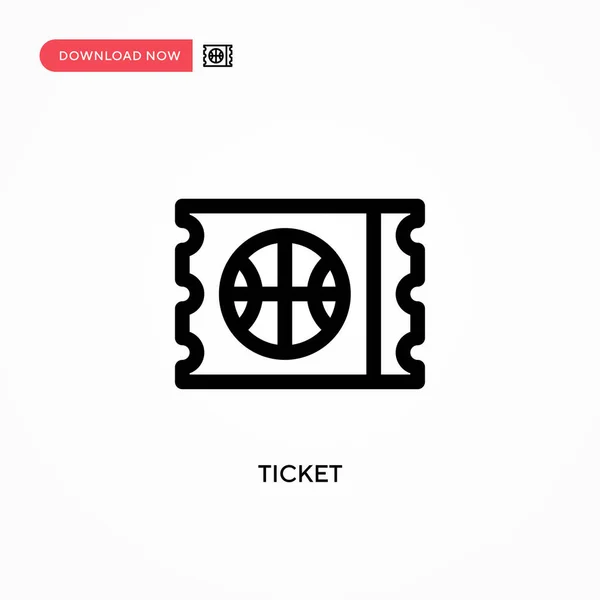 Ticket Ícone Vetorial Simples Ilustração Vetorial Plana Moderna Simples Para — Vetor de Stock