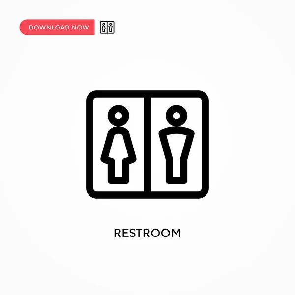 Restroom Απλό Διανυσματικό Εικονίδιο Σύγχρονη Απλή Επίπεδη Διανυσματική Απεικόνιση Για — Διανυσματικό Αρχείο