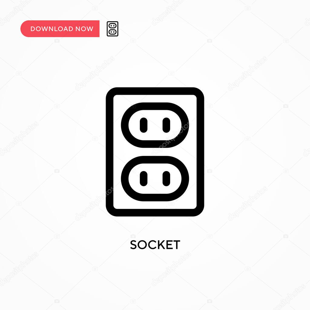 Socket Simple vector icon. Modern, simple flat vector illustration for web site or mobile app