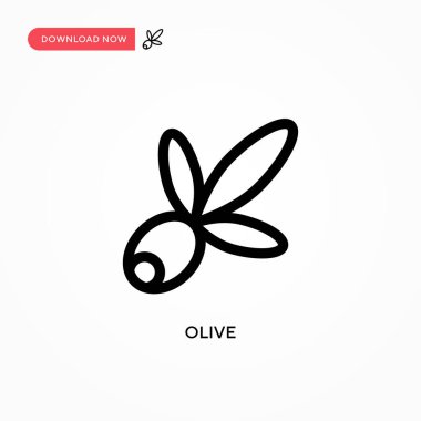 Olive Simple vektör simgesi. Web sitesi veya mobil uygulama için modern, basit düz vektör çizimi