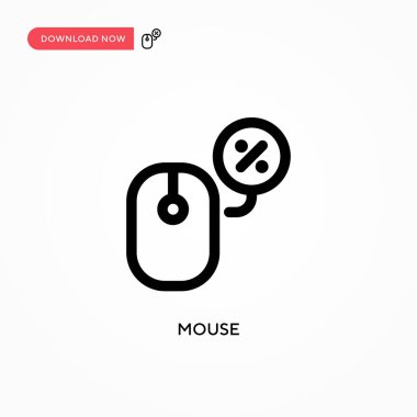 Fare Basit vektör simgesi. Web sitesi veya mobil uygulama için modern, basit düz vektör çizimi